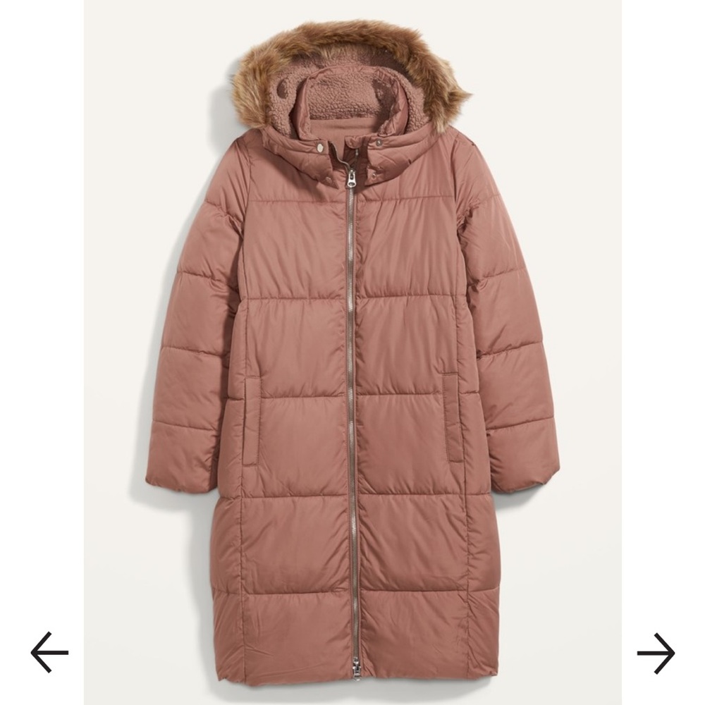 Old Navy Frost-Free Long Hooded Puffer Jacket